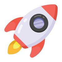 Flat design of rocket icon vector