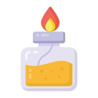 A flat design of bunsen burner icon vector