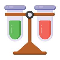 Chemistry experiment icon in trendy vector style