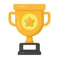 Star Trophy or Gold Cup vector