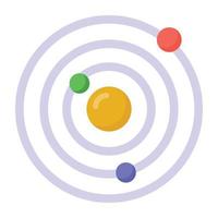 Solar system icon in flat style, trendy vector of solar technology