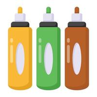 Editable flat design of highlighters icon vector