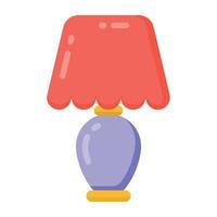 An icon design of bedside lamp icon vector