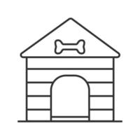 Dog's house linear icon. Thin line illustration. Kennel. Contour symbol. Vector isolated outline drawing