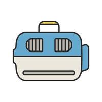 Pet carrier icon. Dog's transporter. Isolated vector illustration