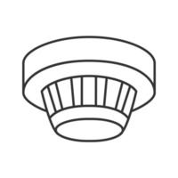 Smoke detector linear icon. Fire alarm system. Thin line illustration. Contour symbol. Vector isolated outline drawing