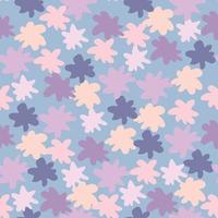 púrpura, lila y rosa estrellas formas abstractas patrón sin costuras. fondo azul. telón de fondo infantil.