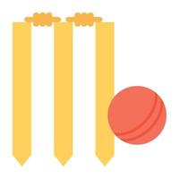 conceptos de ventanilla de cricket vector