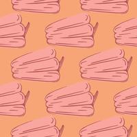 Bell pepper seamless pattern on background. Pepper hand drawn backdrop. Botanical wallpaper. vector