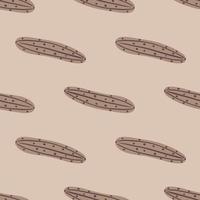 Simple cucumber seamless pattern. Doodle cucumbers vegetable endless wallpaper. vector