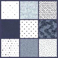 Set of polka dot seamless pattern. Abstract funny dots endless wallpaper collection. vector