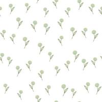 Hand drawn random dandelion seamless pattern on white background. vector