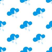 Icons of cloud and weather seamless pattern. vector