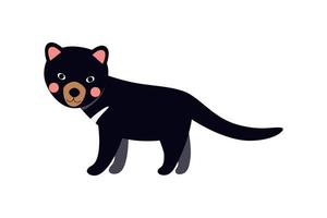 divertido pequeño demonio de tasmania. ilustración vectorial dibujada a mano vector