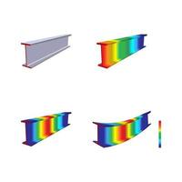 Finite element analysis of steel, Von mises stress, Vector illustration eps.10