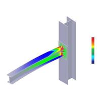 Finite element analysis of steel, Von mises stress, Vector illustration eps.10