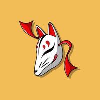 Japanese kitsune mask, Vector illustration eps.10