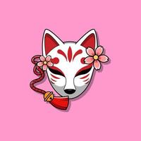 Japanese kitsune mask, Vector illustration eps.10