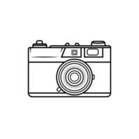 Camera Outline Icon Illustration on White Background vector