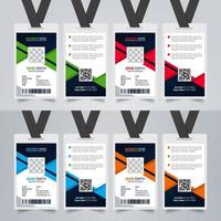 Creative Business office employees identity cards stationery template design. vector
