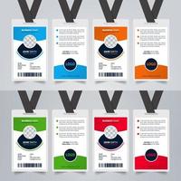 Creative Business office employees identity cards stationery template design. vector