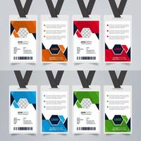 Creative Business office employees identity cards stationery template design. vector