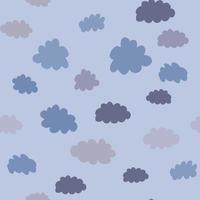 Clouds seamless pattern. Weather background design illustration vector