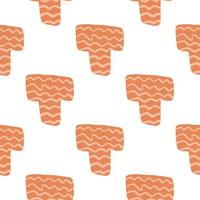 Isolated geometric pattern with orange elements on white background. vector