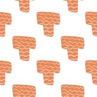 Isolated geometric pattern with orange elements on white background. vector