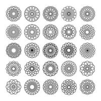 conjunto de vectores de símbolos redondos abstractos