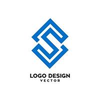 Geometric S Symbol Logo Design Vector