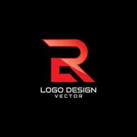 diseño de logotipo de símbolo de r rojo vector