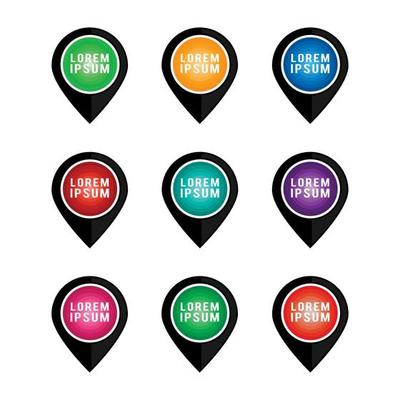 Colorful Point Icon Vector Set