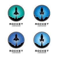 conjunto de vectores de diseño de logotipo de cohete