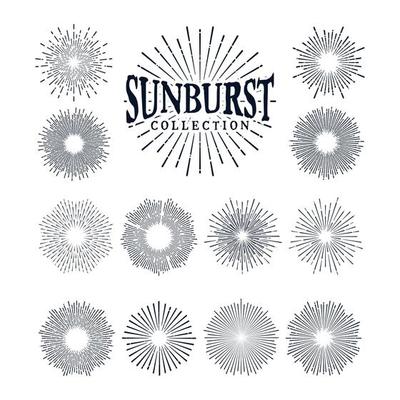 Sunburst Element Vector Illustration