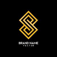 Geometric Monogram S Symbol vector