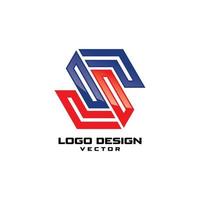 vector de diseño de logotipo de empresa de símbolo de s moderno