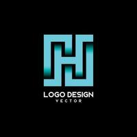 H Symbol Typography Logo Design Vector