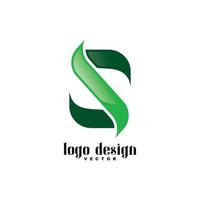 Organic S Letter Logo Design vector