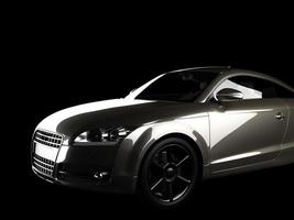 luxury car in dark studio photo