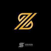 Z Symbol in Gold Monogram Style vector