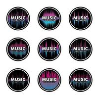 Music Logo Design Vector Set