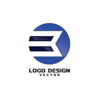 vector de diseño de logotipo de símbolo b redondo abstracto