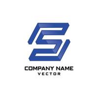 diseño de logotipo de símbolo de línea s vector