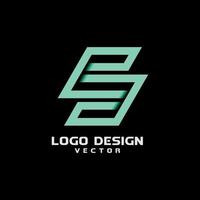 Letter S Line Art Typography Logo Design vector