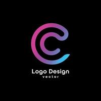 diseño de logotipo de empresa abstracta de letra c vector