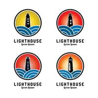 Lighthouse Logo Template Set vector