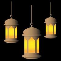 diseño de vector de lámpara de linterna, para decorar el tema de ramadán.