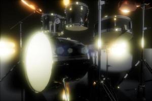 drum set with DOF and lense flair photo