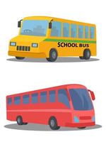 Bus set vector clipart design